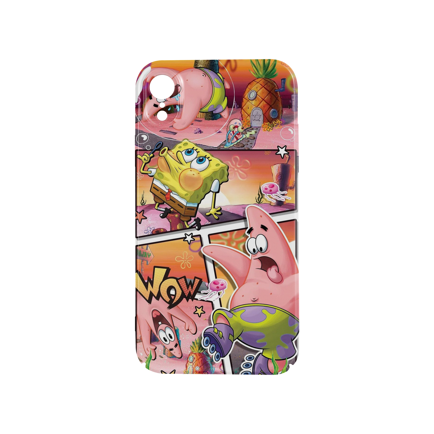 قاب تک لایه طرح باب اسفنجی  آیفون XR | سبک و ضد خش