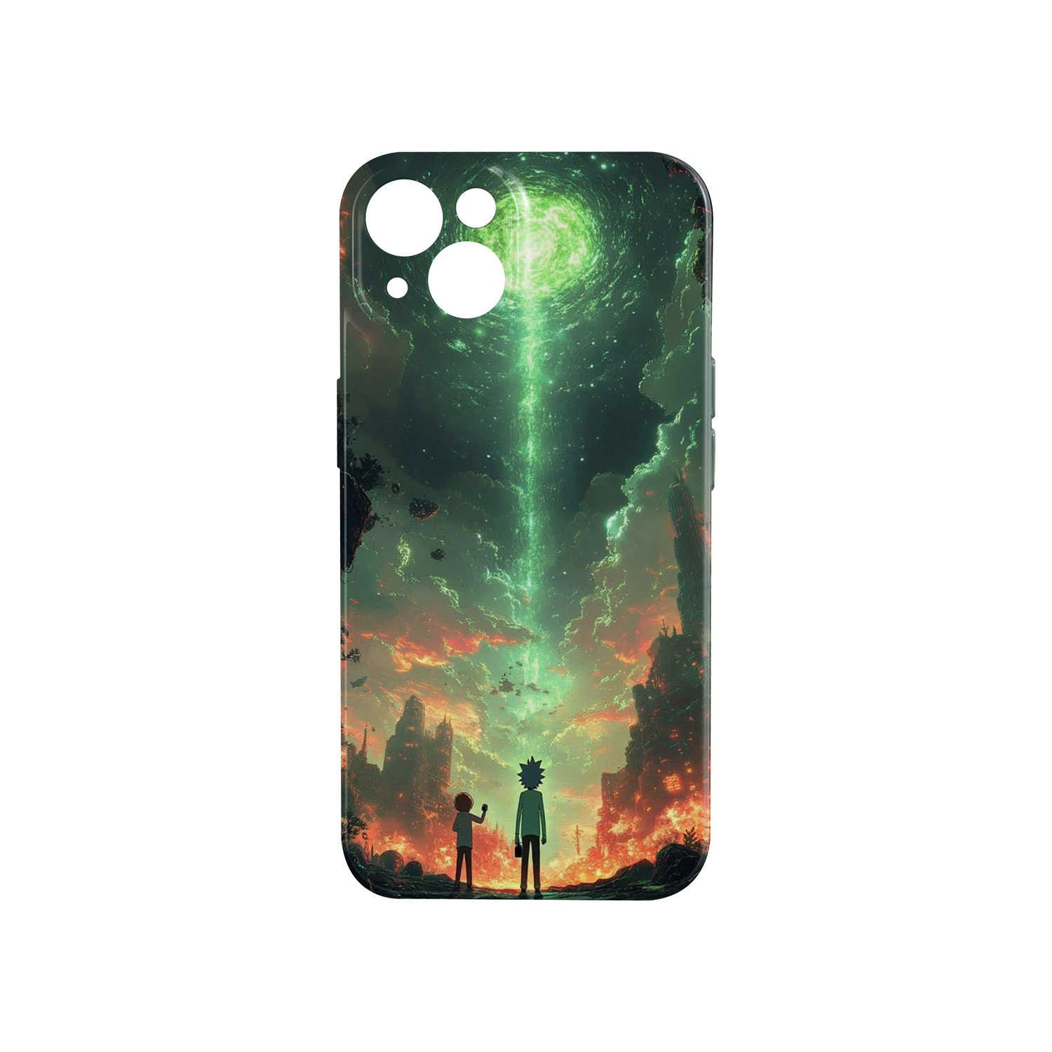 قاب نرم تک لایه طرح rick and morty مدل آیفون 13| خرید قاب نرم ضد خش