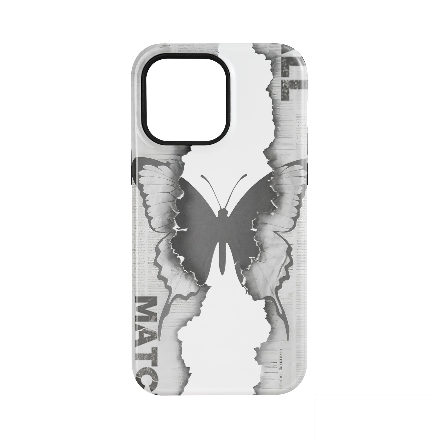 قاب دو لایه مدل آیفون Pro Max 14 طرح پروانه | ضد ضربه و مقاوم