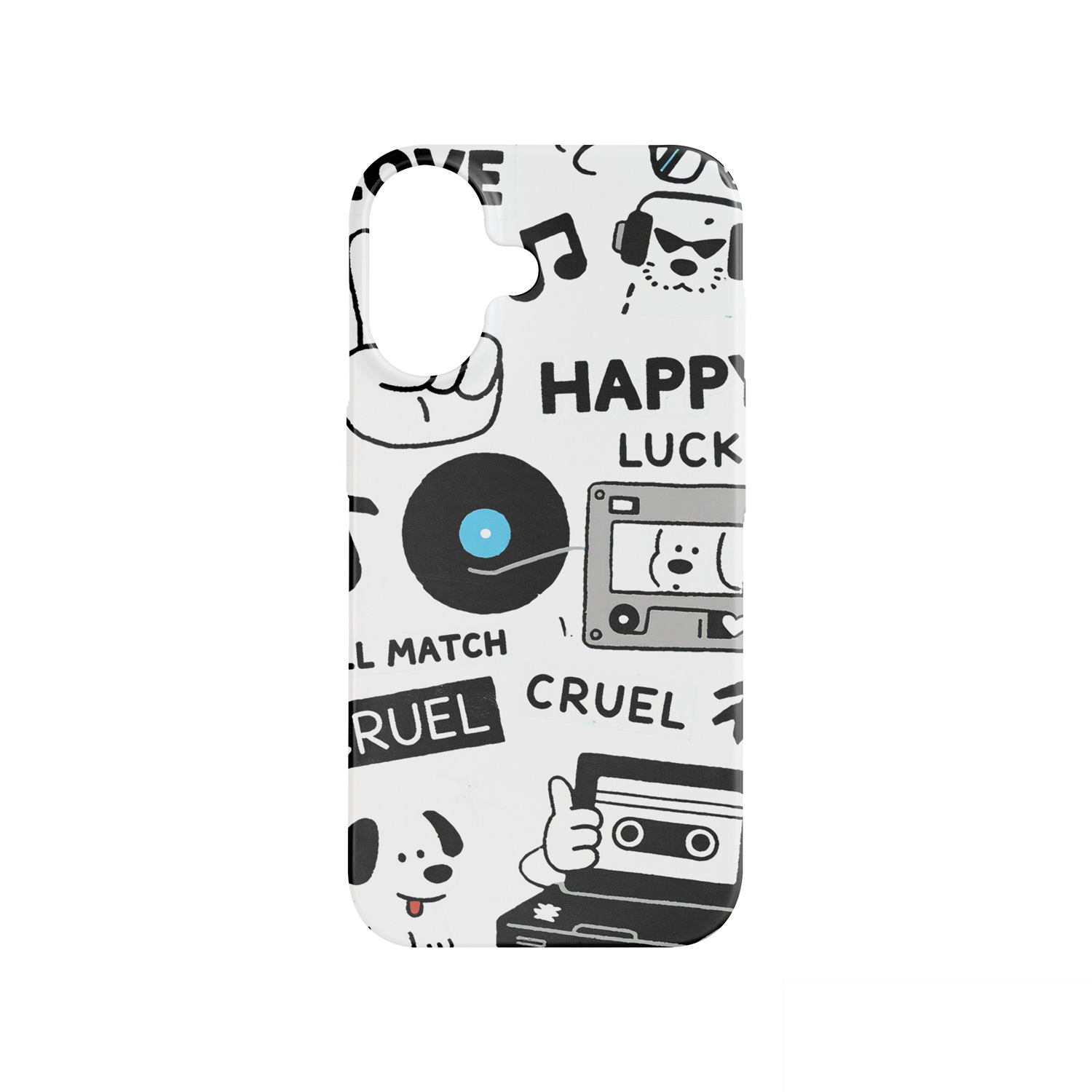 قاب مات تک لایه طرح کارتونی مدل آیفون 16 | خرید قاب ضد خش و ضد لک