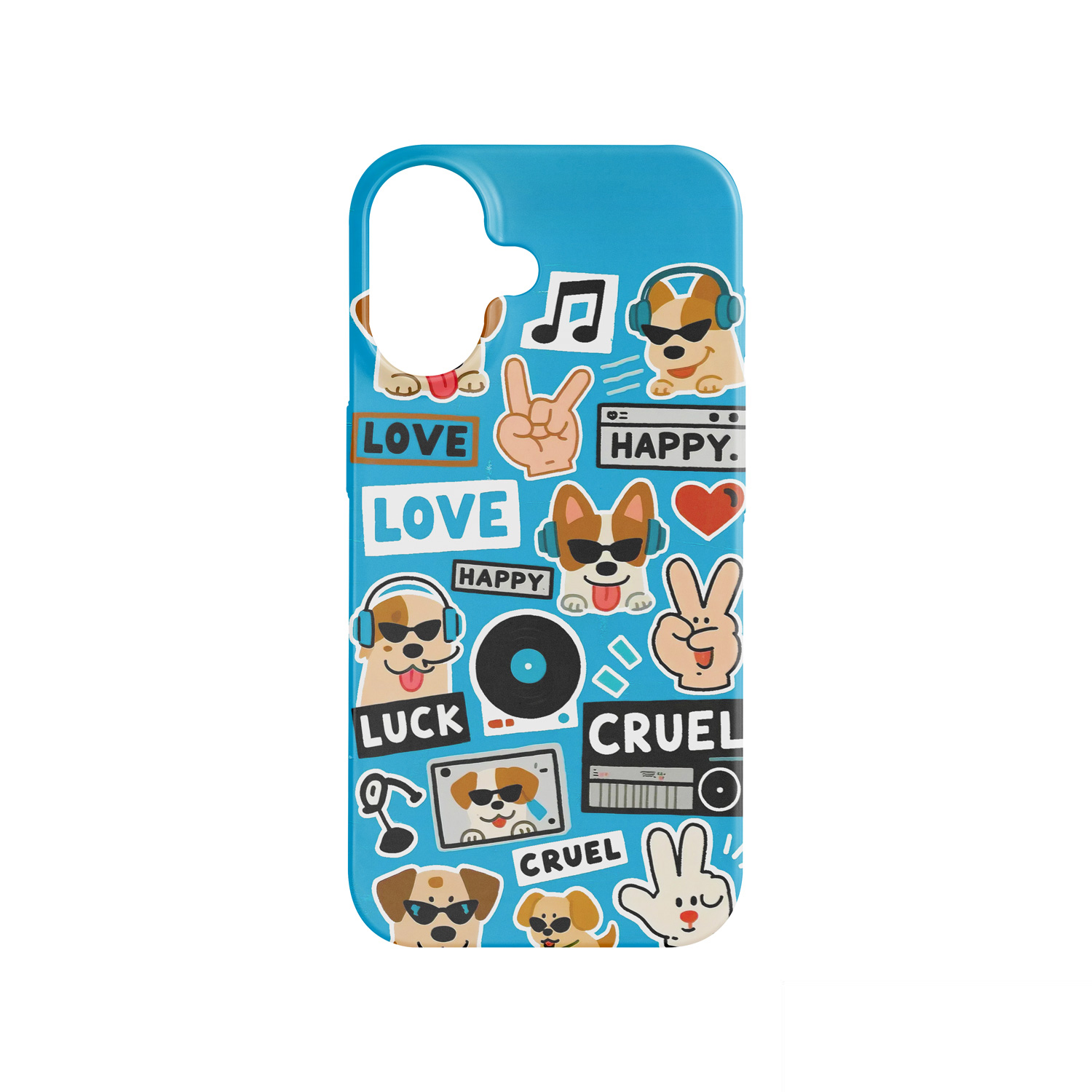 قاب مات تک لایه طرح کارتونی مدل آیفون 16 | خرید قاب ضد خش و ضد لک