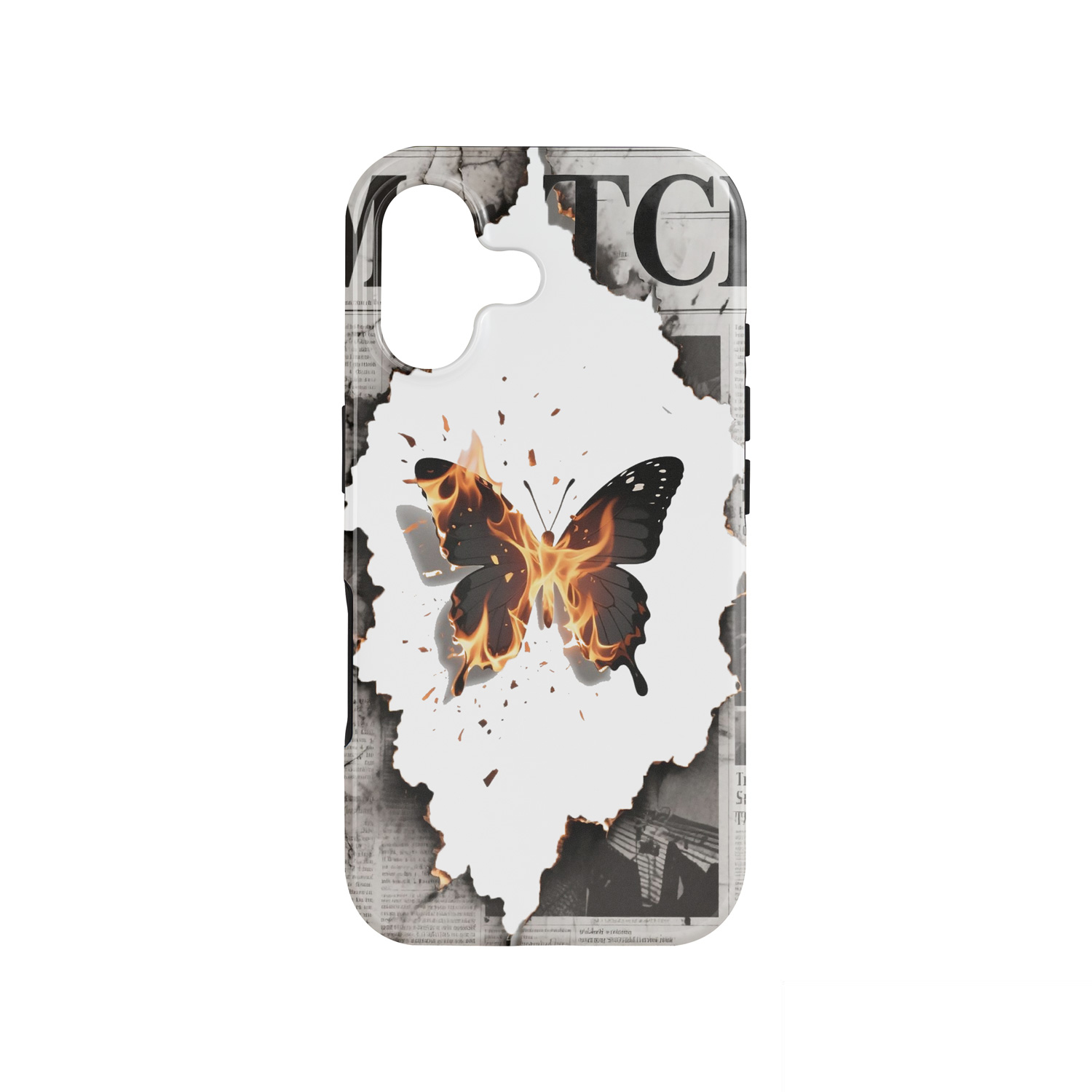 قاب دو لایه مدل آیفون 16 طرح پروانه | ضد ضربه و مقاوم