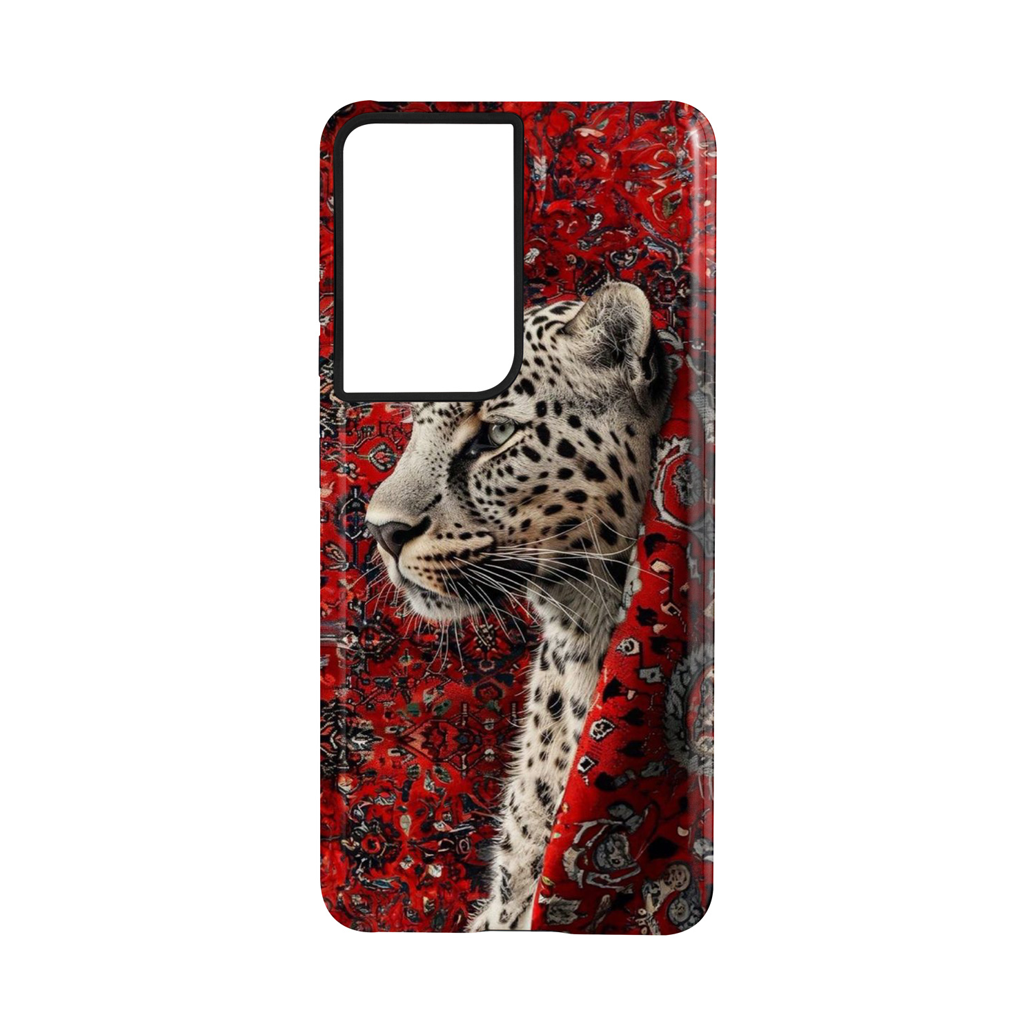 قاب دولایه طرح یوز پلنگ ایرانی سامسونگ S21 Ultra | ضد ضربه و مقاوم