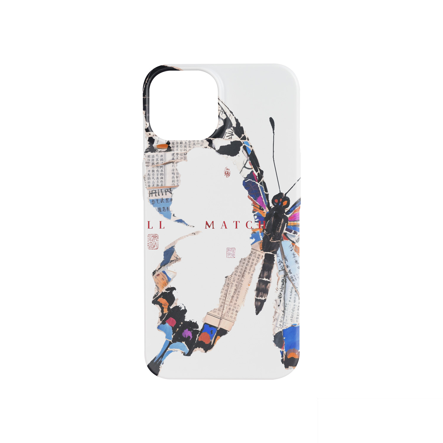 قاب مات تک لایه طرح پروانه مدل آیفون 13 | خرید قاب ضد خش و ضد لک