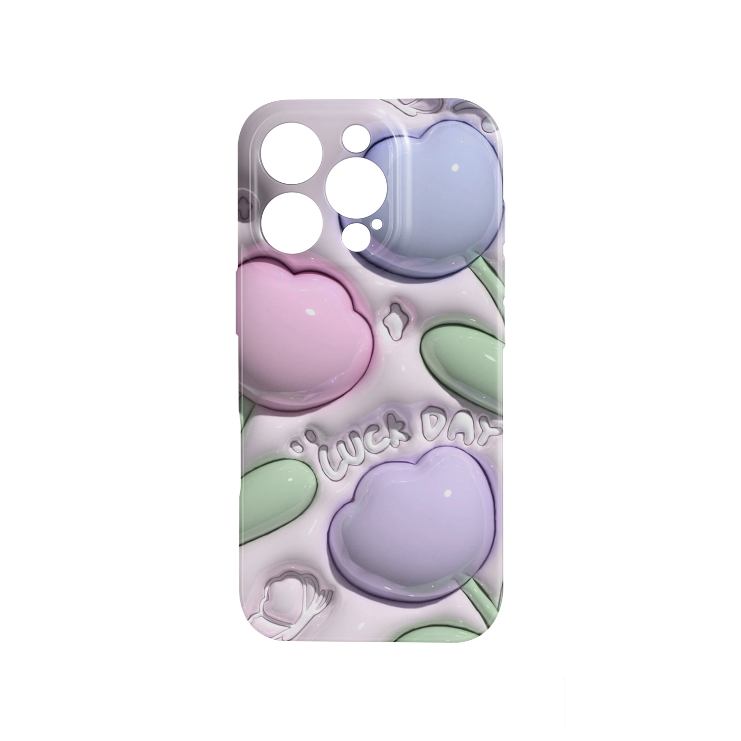 قاب نرم  تک لایه طرح گل مدل آیفون Pro 16 |  قاب نرم ضدخش