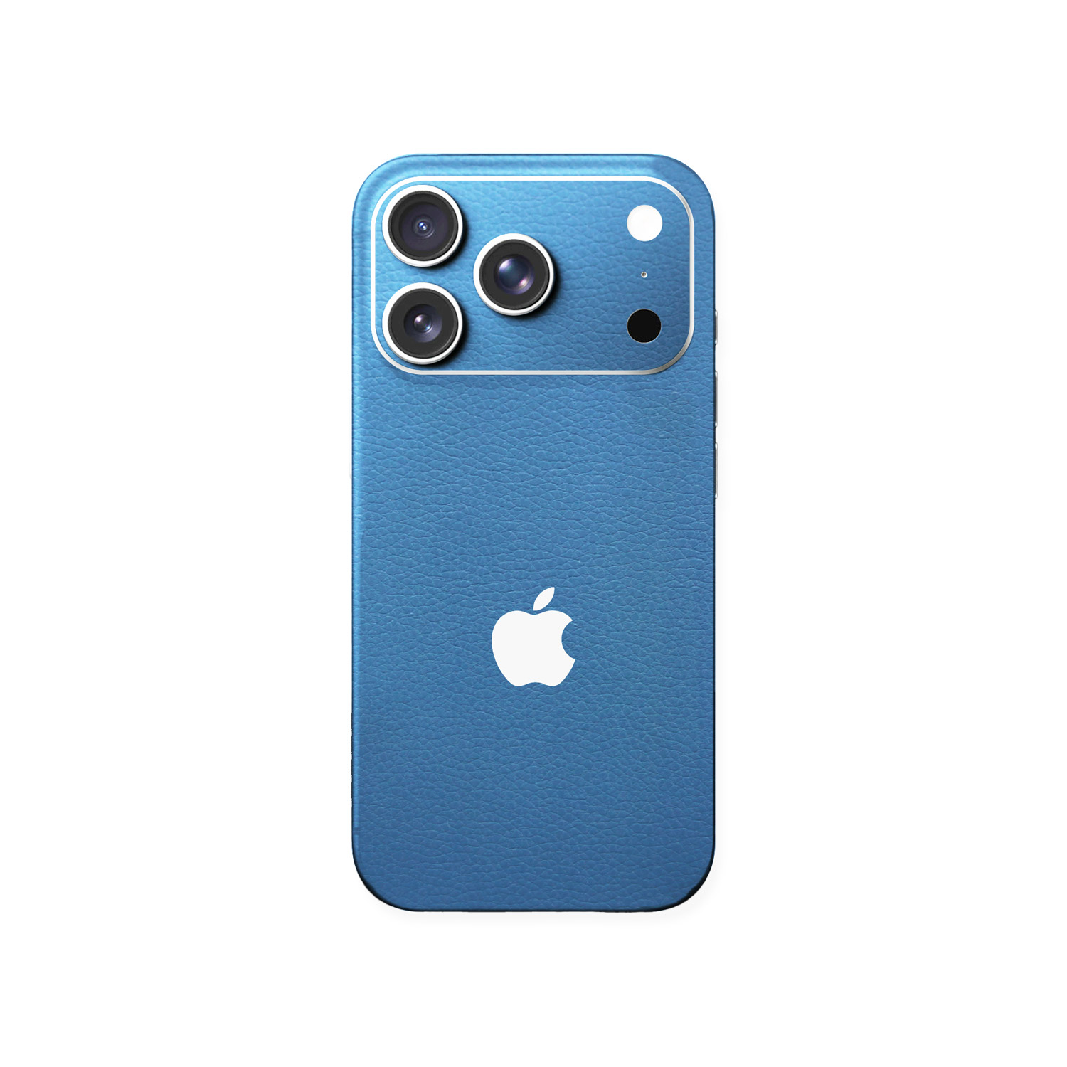 بک‌ اسکین طرح ساده آبی مدل چرم | خرید برچسب محافظ پشت گوشی