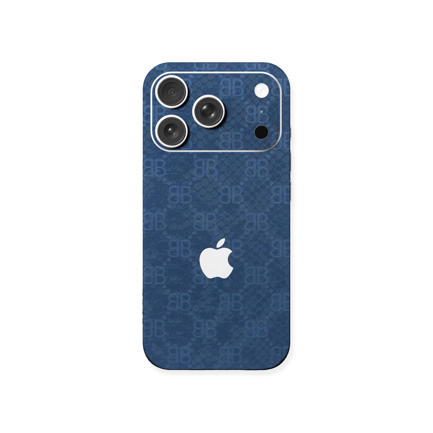 بک‌ اسکین طرح BB آبی مدل چرم | خرید برچسب محافظ پشت گوشی