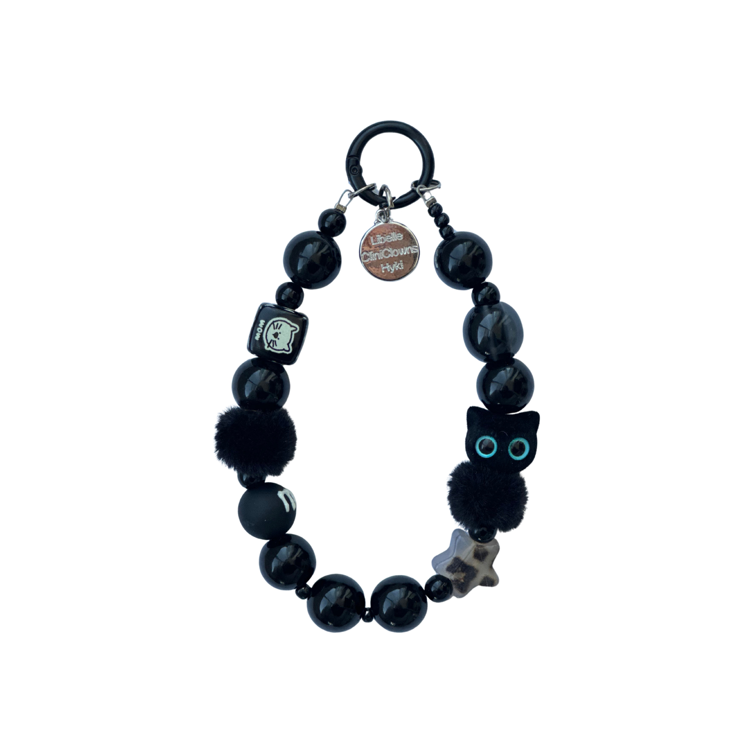 بند موبایل مدل چشم گربه ای| خرید بند و آویز تزئینی موبایل