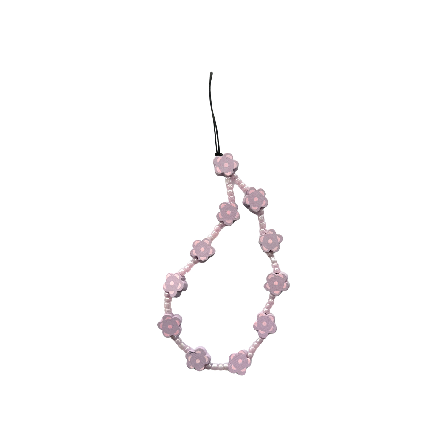 بند موبایل مدل گل صورتی| خرید بند و آویز تزئینی موبایل