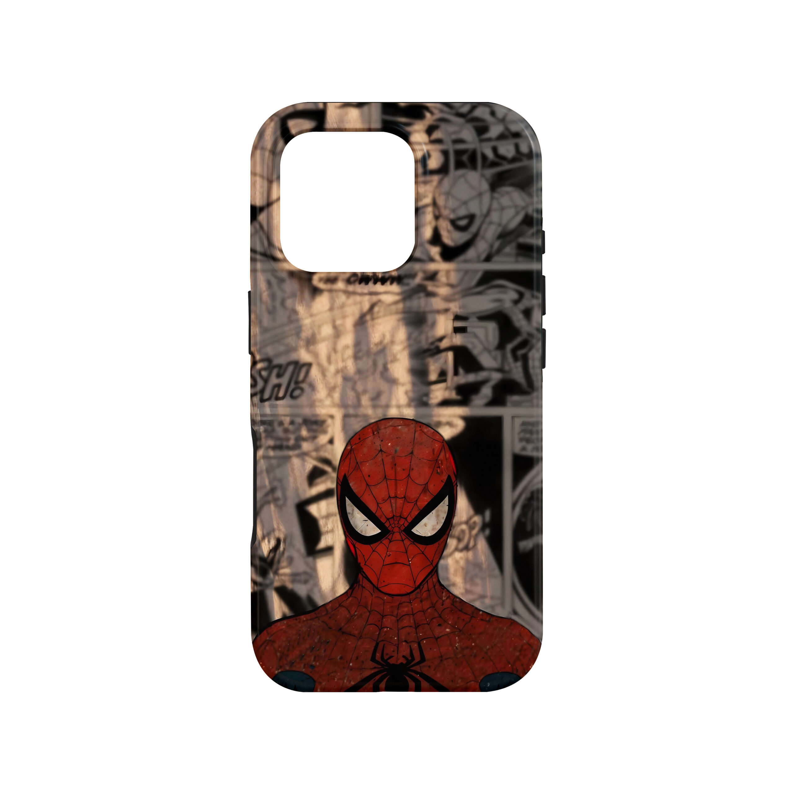 قاب دو لایه با طرح اسپایدرمن مدل آیفون Pro 16 | محافظ موبایل با دوام بالا